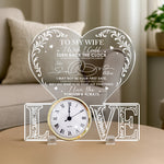 I Wish I Could Turn Back The Clock Anniversary Gift - Personalized Acrylic Desk Clock