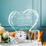 I Wish I Could Turn Back The Clock Anniversary Gift - Personalized Acrylic Desk Clock