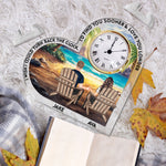 I Wish I Could Turn Back The Clock Couple Anniversary Gift - Personalized Acrylic Desk Clock