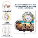 I Wish I Could Turn Back The Clock Couple Anniversary Gift - Personalized Acrylic Desk Clock