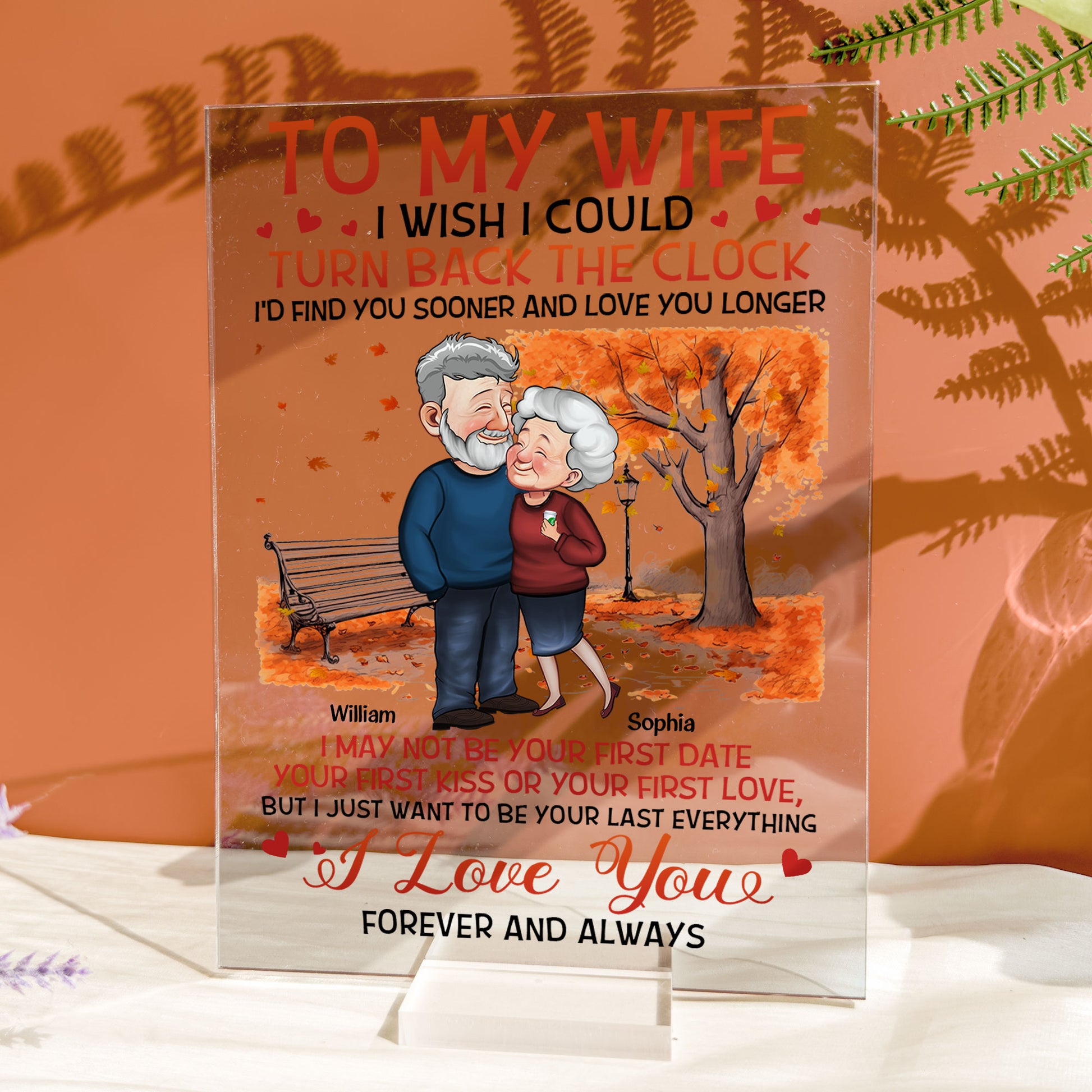 I Wish I Could Turn Back The Clock - Personalized Acrylic Plaque - Val –  Macorner