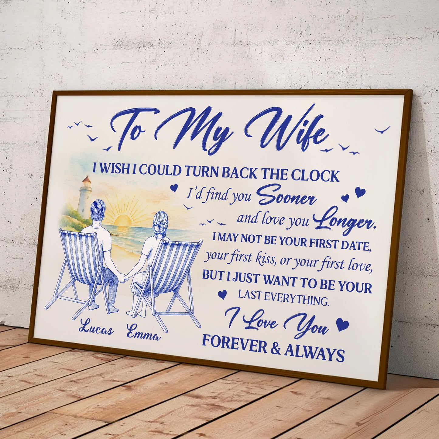 I Wish I Could Turn Back The Clock - Personalized Poster