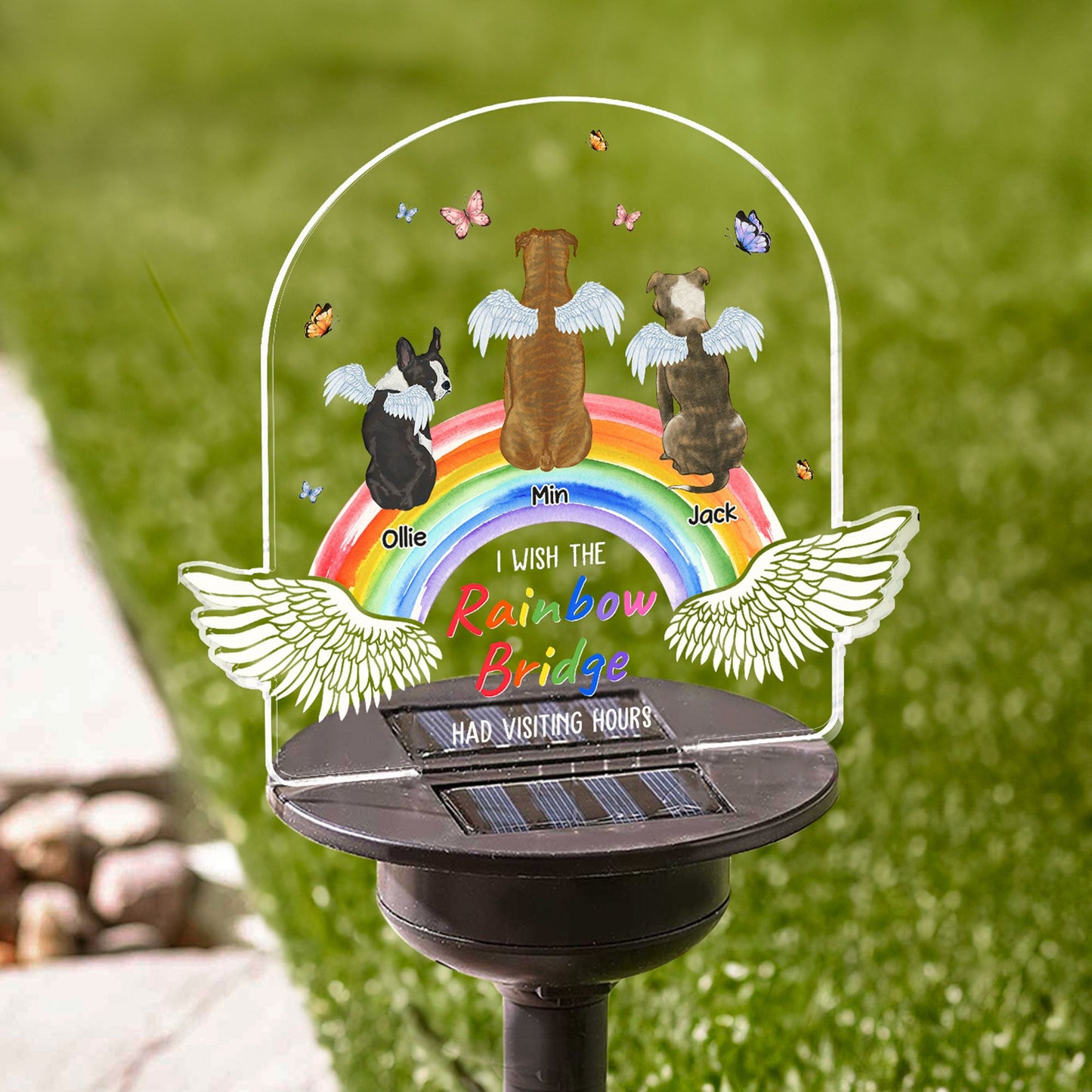 I Wish The Rainbow Bridge Had Visiting Hours - Personalized Solar Light