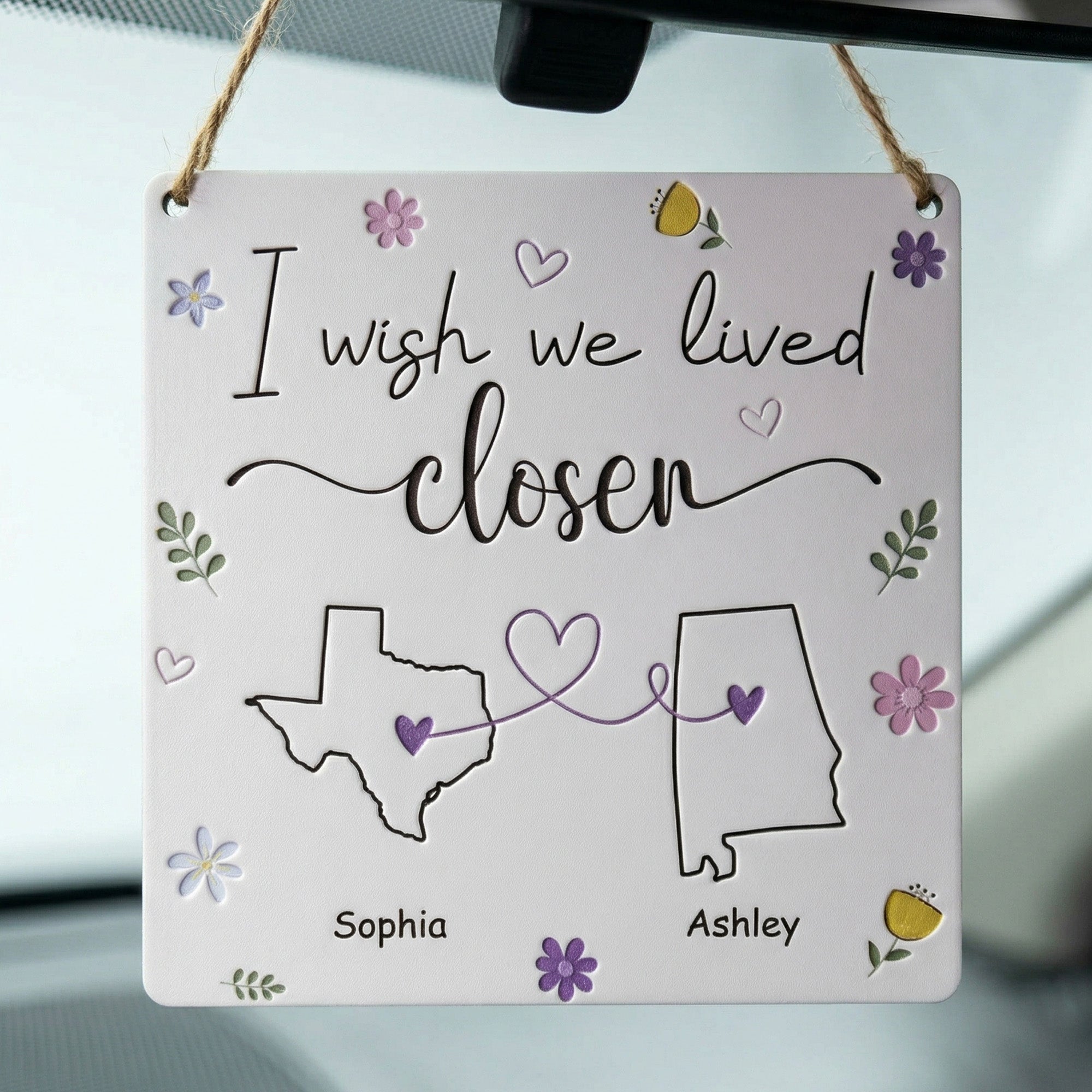 I Wish We Lived Closer Gift For Friends, Soul Sisters - Personalized Wood Sign