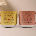 I Wish You Lived Next Door Friendship Gift - Personalized Pottery Mug - Gift For Friend