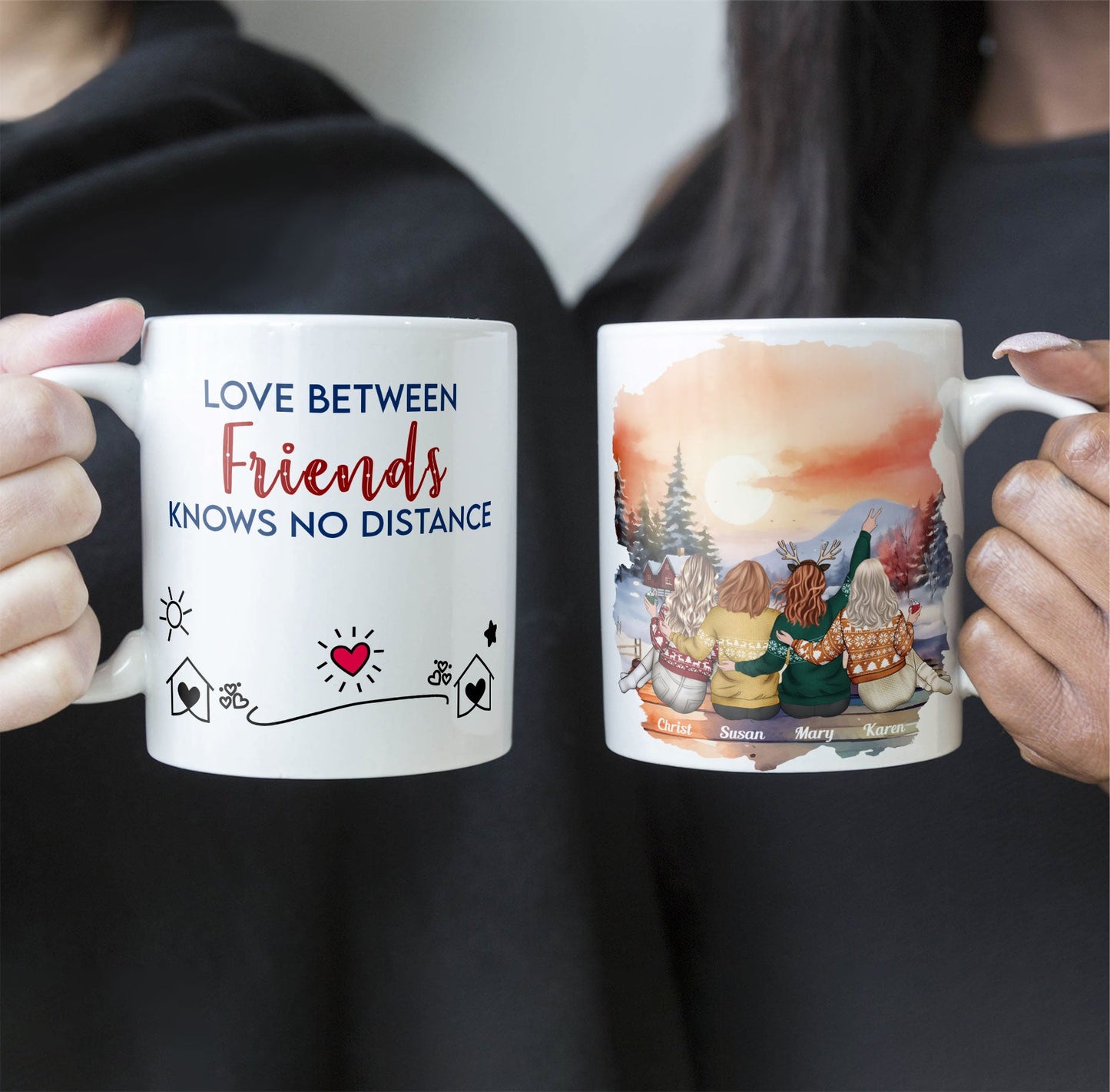 I Wish You Lived Next Door Long Distance Friendship - Personalized Mug