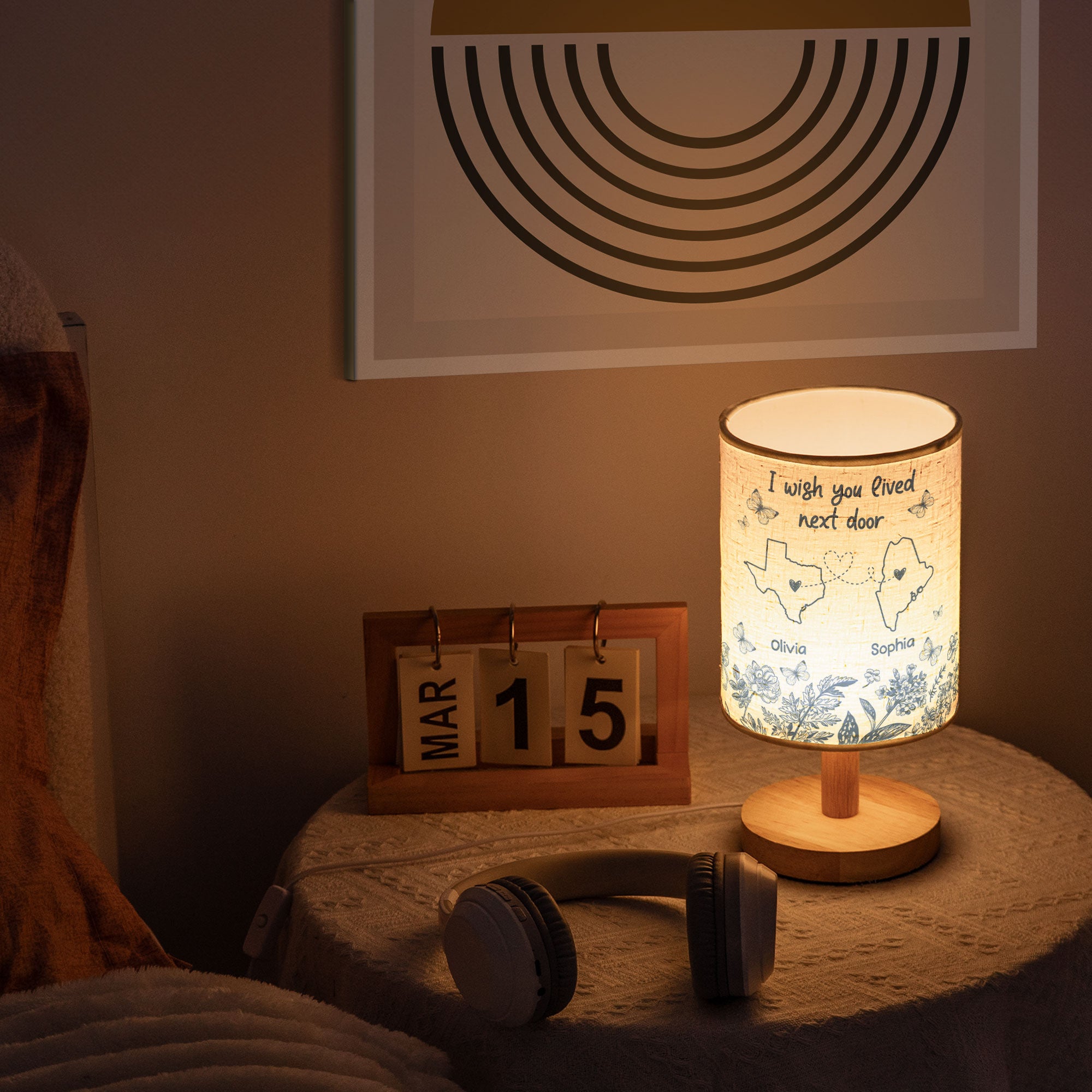I Wish You Lived Next Door - Personalized Fabric Lamp