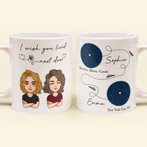 I Wish You Lived Next Door Star Map - Personalized Mug