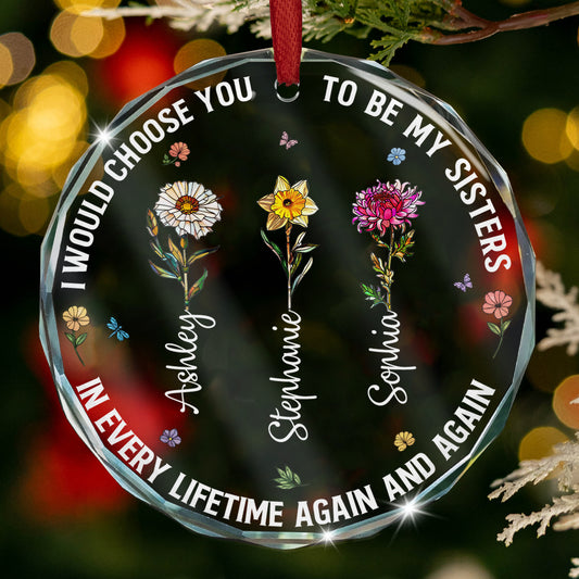 I Would Choose You - Personalized Glass Ornament