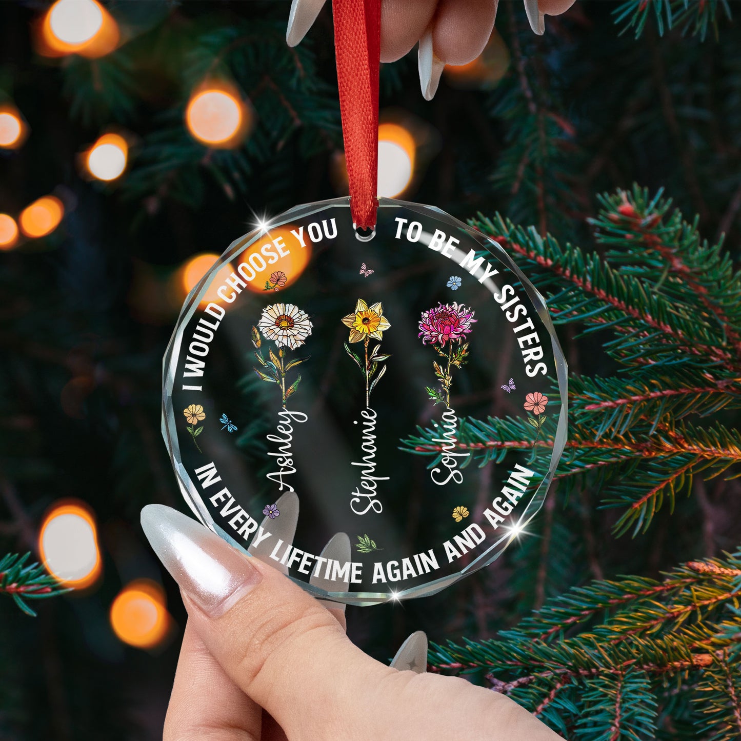 I Would Choose You - Personalized Glass Ornament
