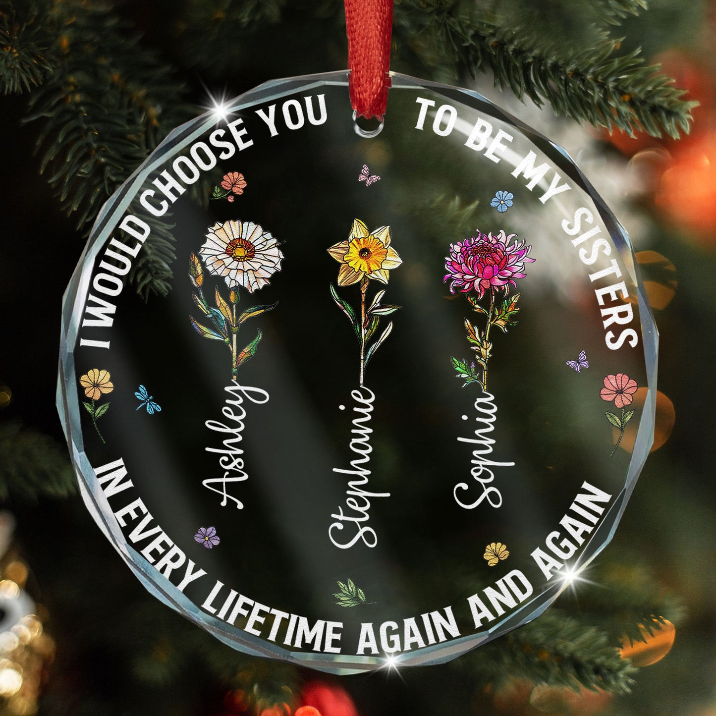 I Would Choose You - Personalized Glass Ornament
