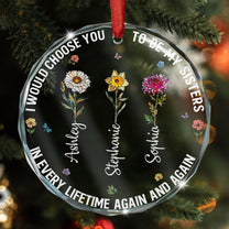 I Would Choose You - Personalized Glass Ornament