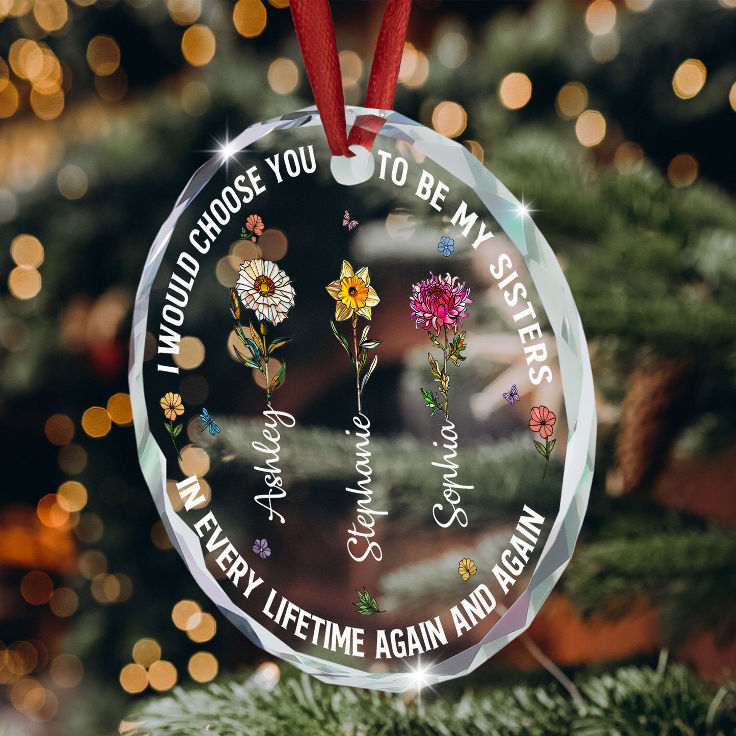 I Would Choose You - Personalized Glass Ornament