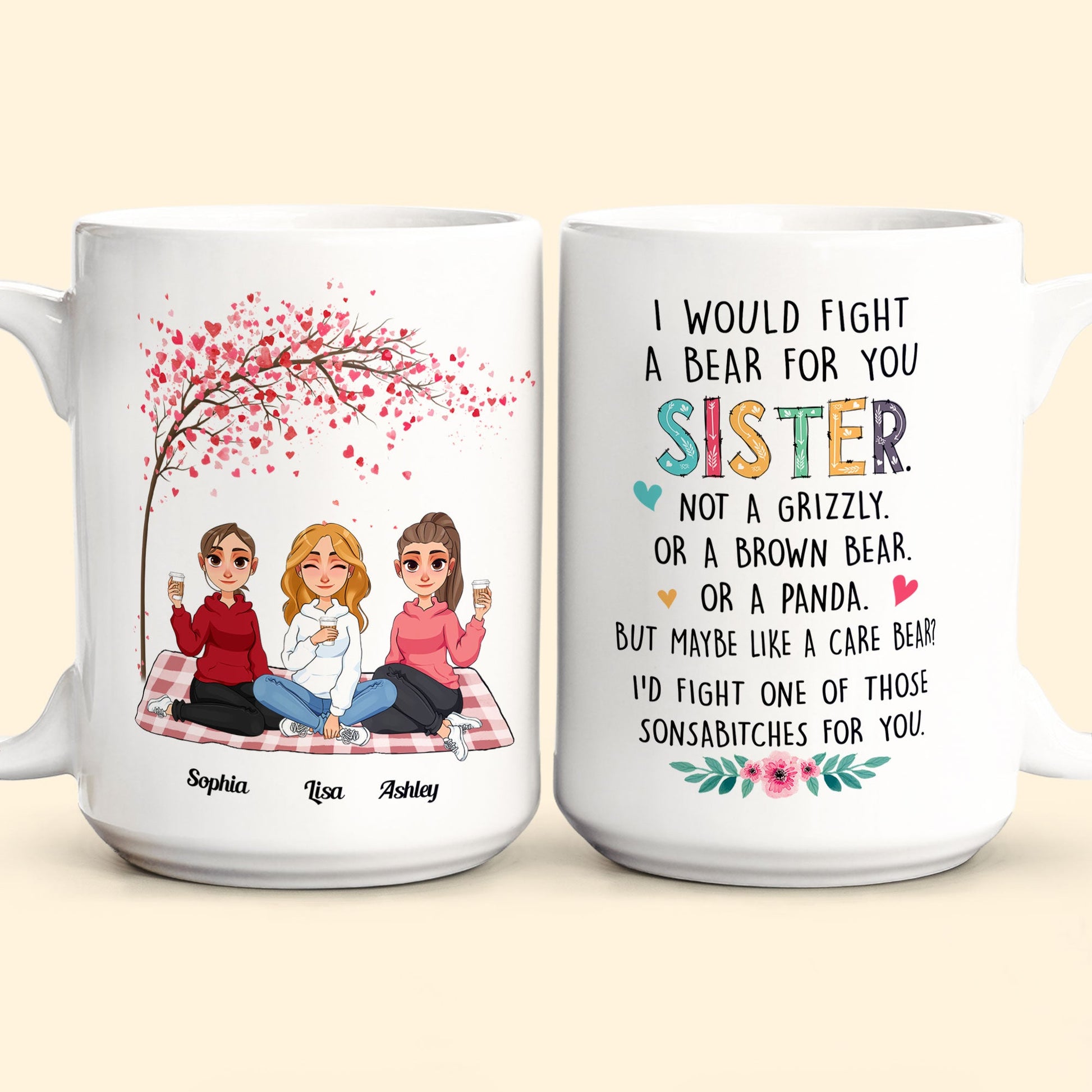 I Would Fight a Bear for You Sister - Personalized Gifts Custom Best F —  GearLit