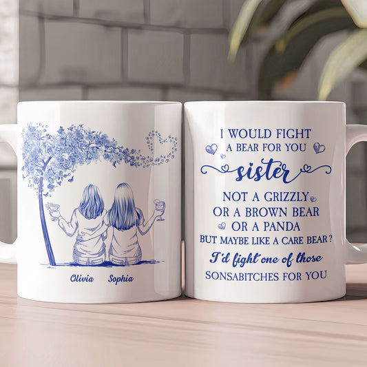 I Would Fight A Bear For You Toile De Jouy - Personalized Mug