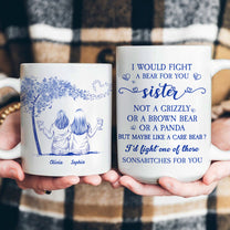 I Would Fight A Bear For You Toile De Jouy - Personalized Mug