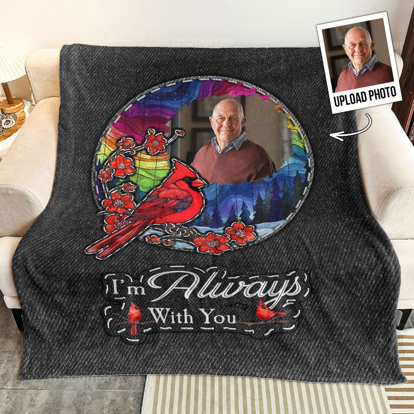 I Am With You - Personalized Photo Blanket