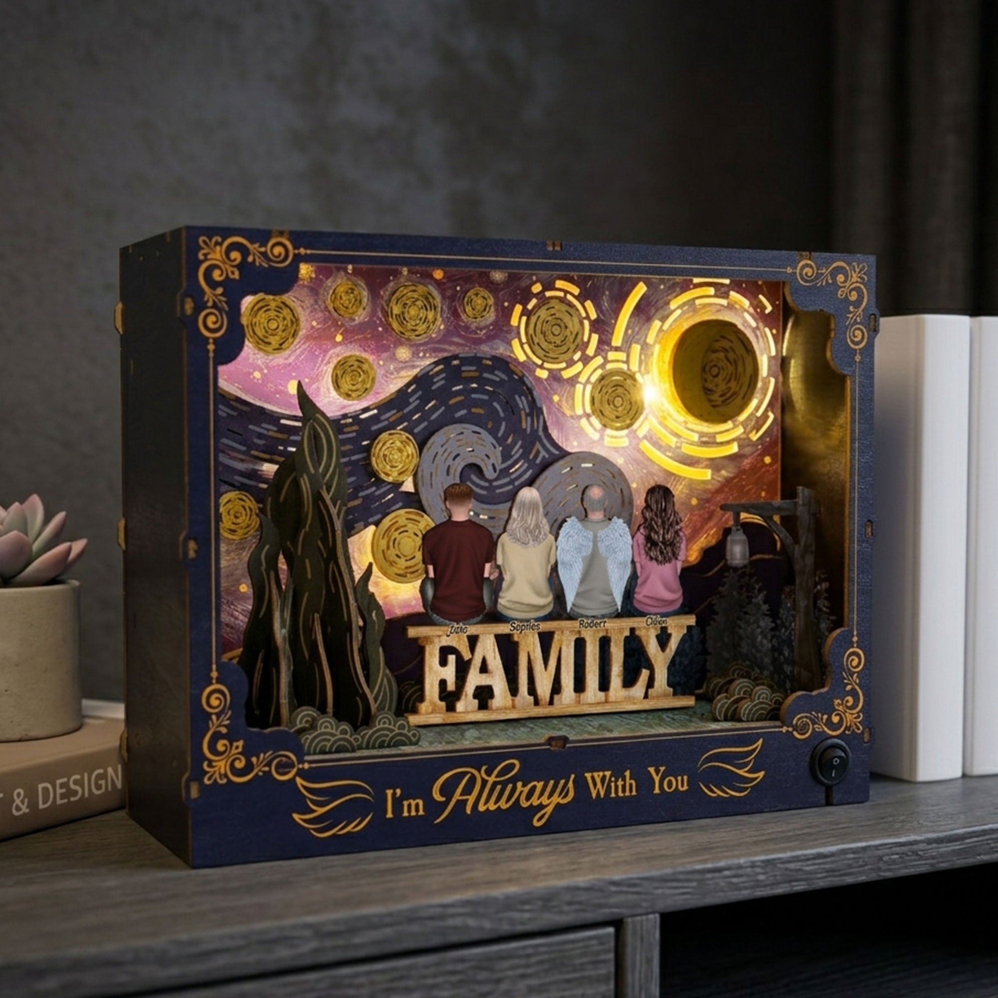 I-Am-Always-With-You-Memorial-Gift-Personalized-DIY-Book-Nook-Kit-6