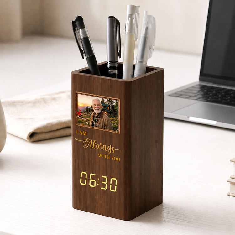 I-Am-Always-With-You-Personalized-Pen-Holder-With-Clock-2