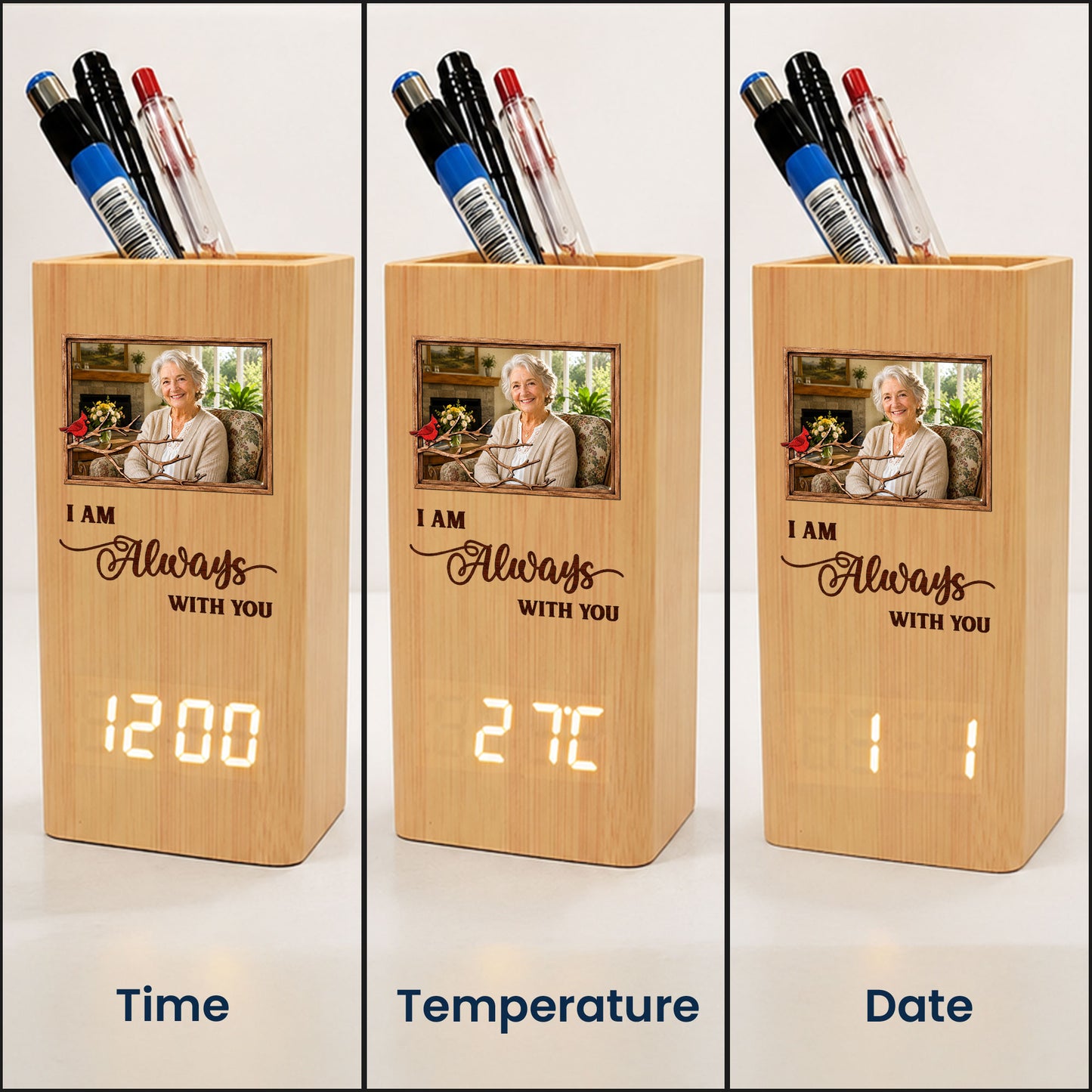I-Am-Always-With-You-Personalized-Pen-Holder-With-Clock-4