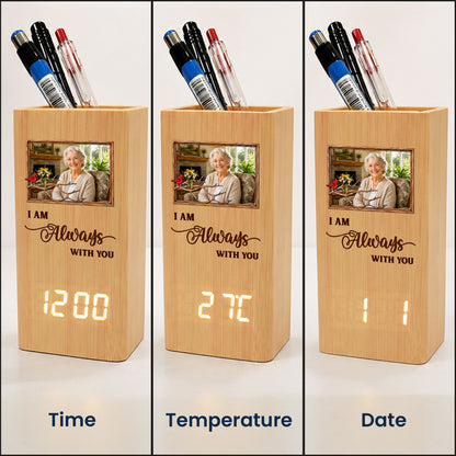 I-Am-Always-With-You-Personalized-Pen-Holder-With-Clock-4