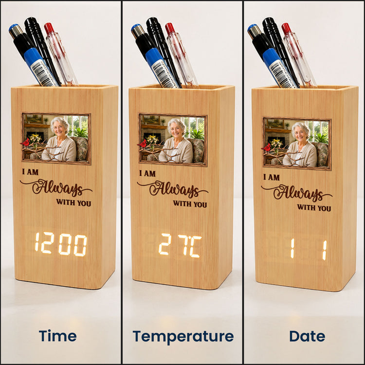 I-Am-Always-With-You-Personalized-Pen-Holder-With-Clock-4