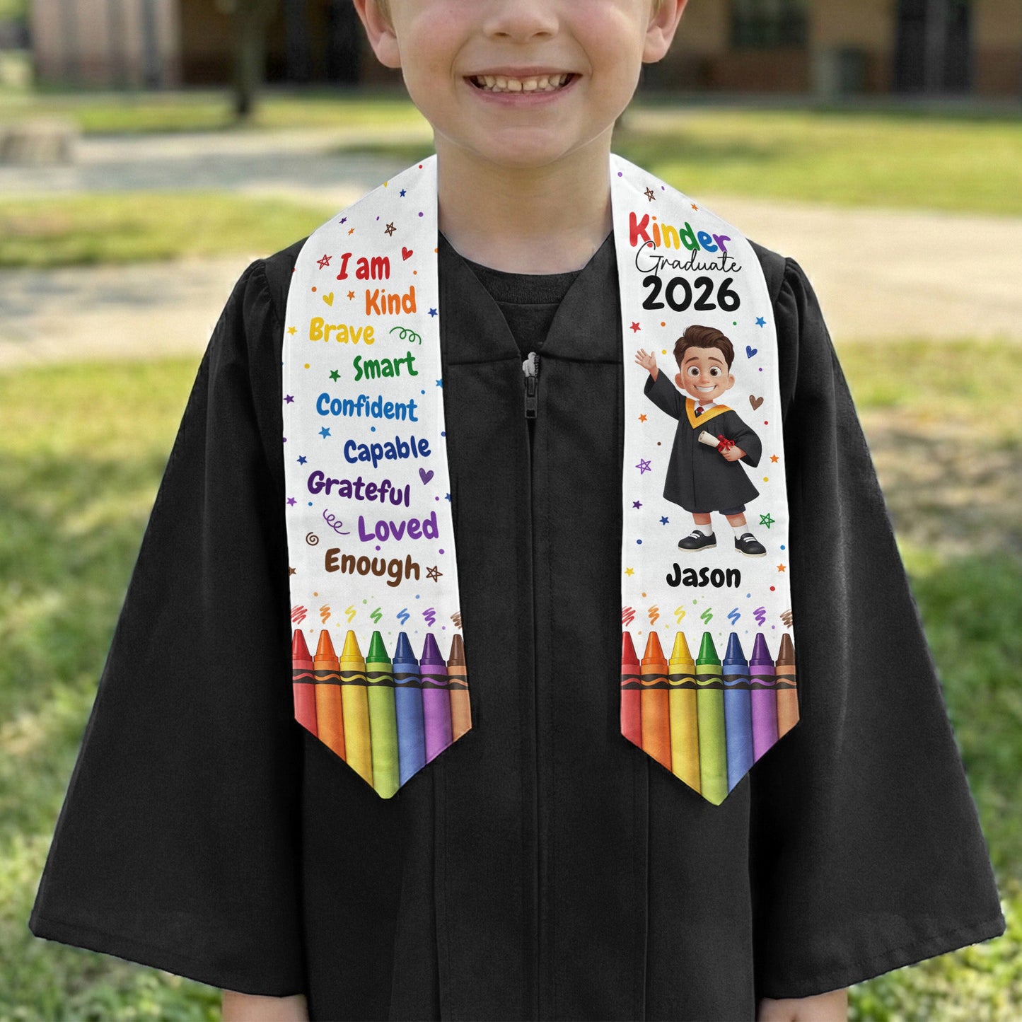 I_Am_Kin_Affirmation_Kinder_Prek_Graduation_Personalized_Graduation_Stole_1