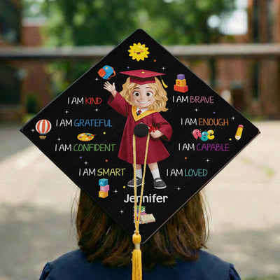 I Am Kind Pre-K Kindergarten Graduation - Personalized Graduation Cap Topper