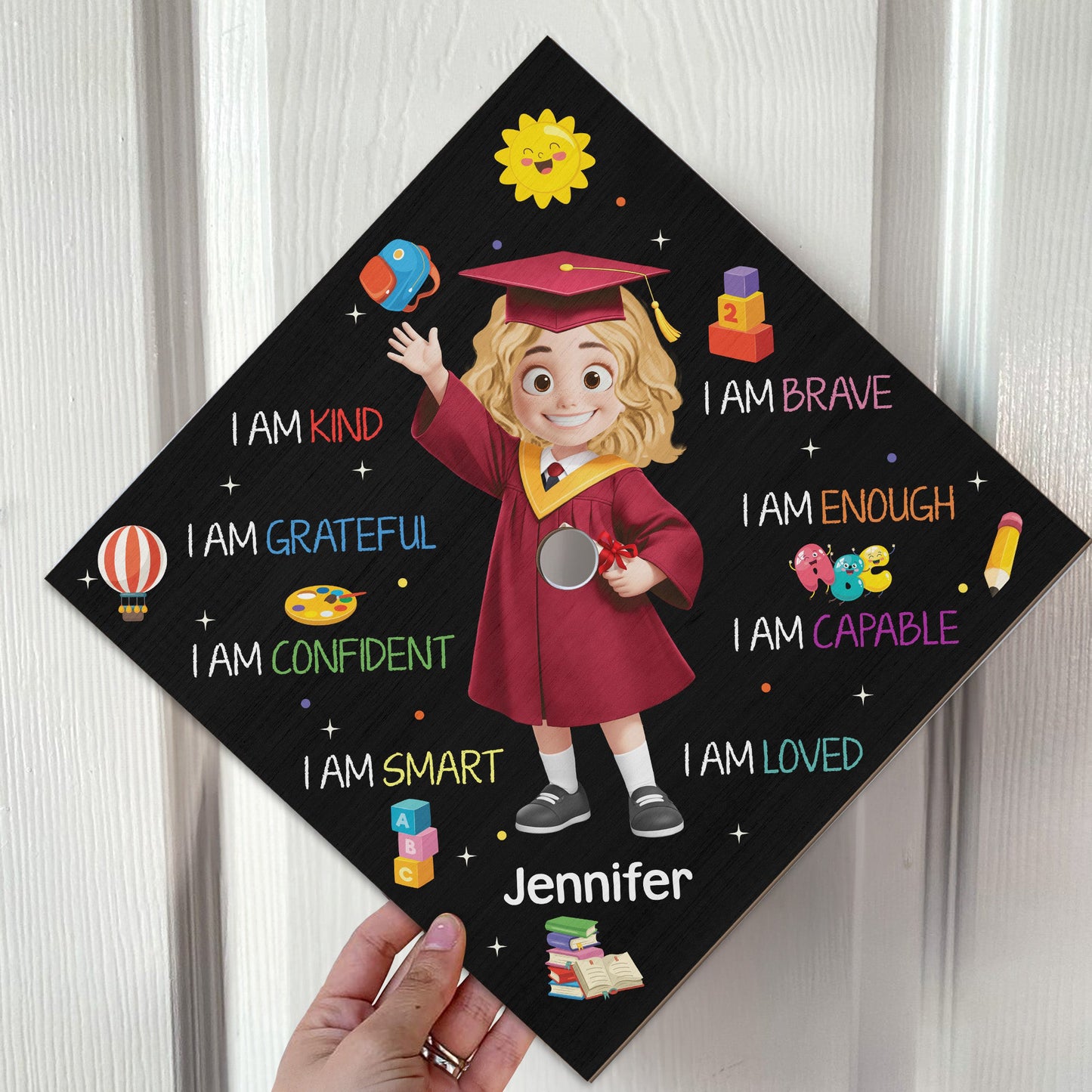 I_Am_Kind_Pre_K_Kindergarten_Graduation_Personalized_Graduation_Cap_Topper_2