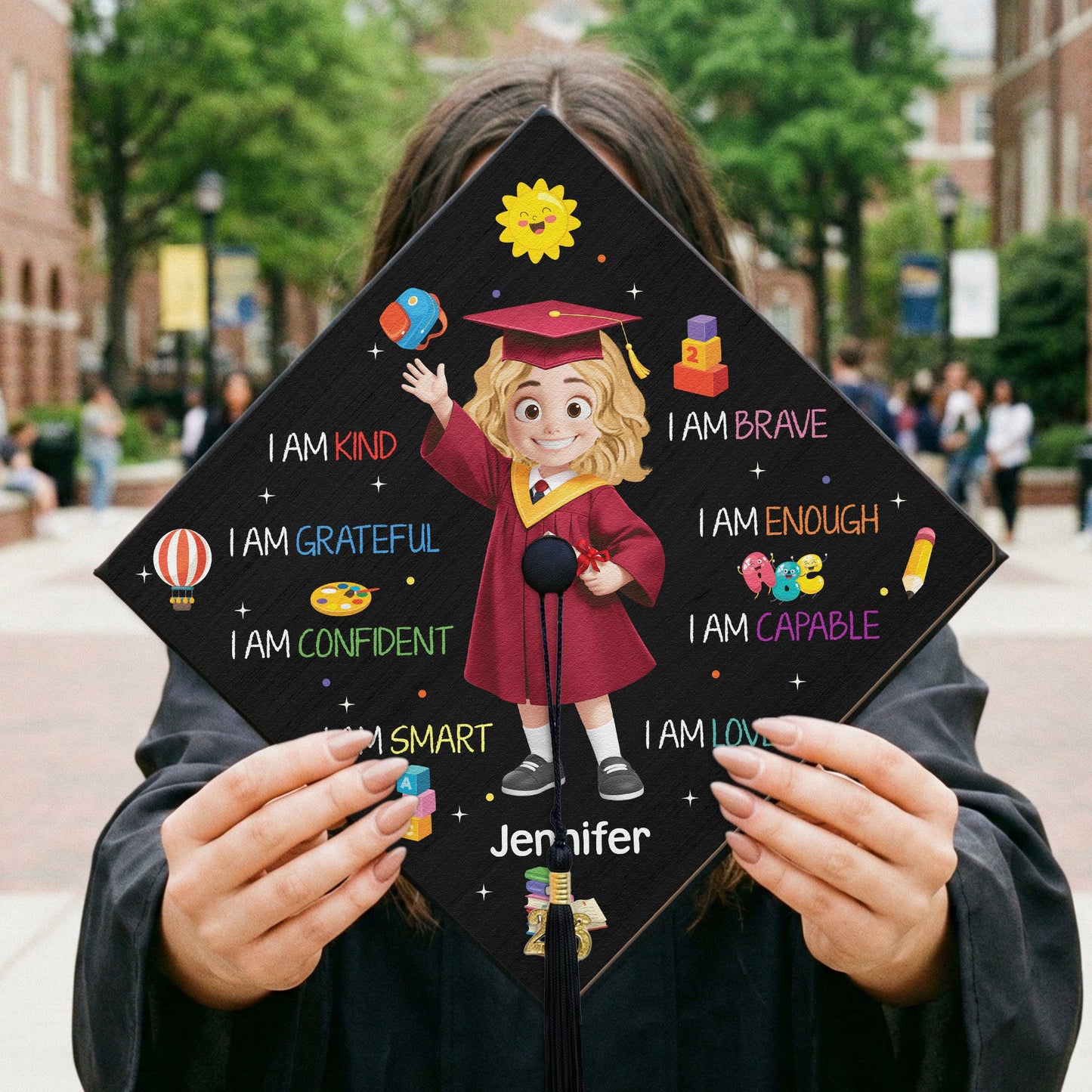 I_Am_Kind_Pre_K_Kindergarten_Graduation_Personalized_Graduation_Cap_Topper_4