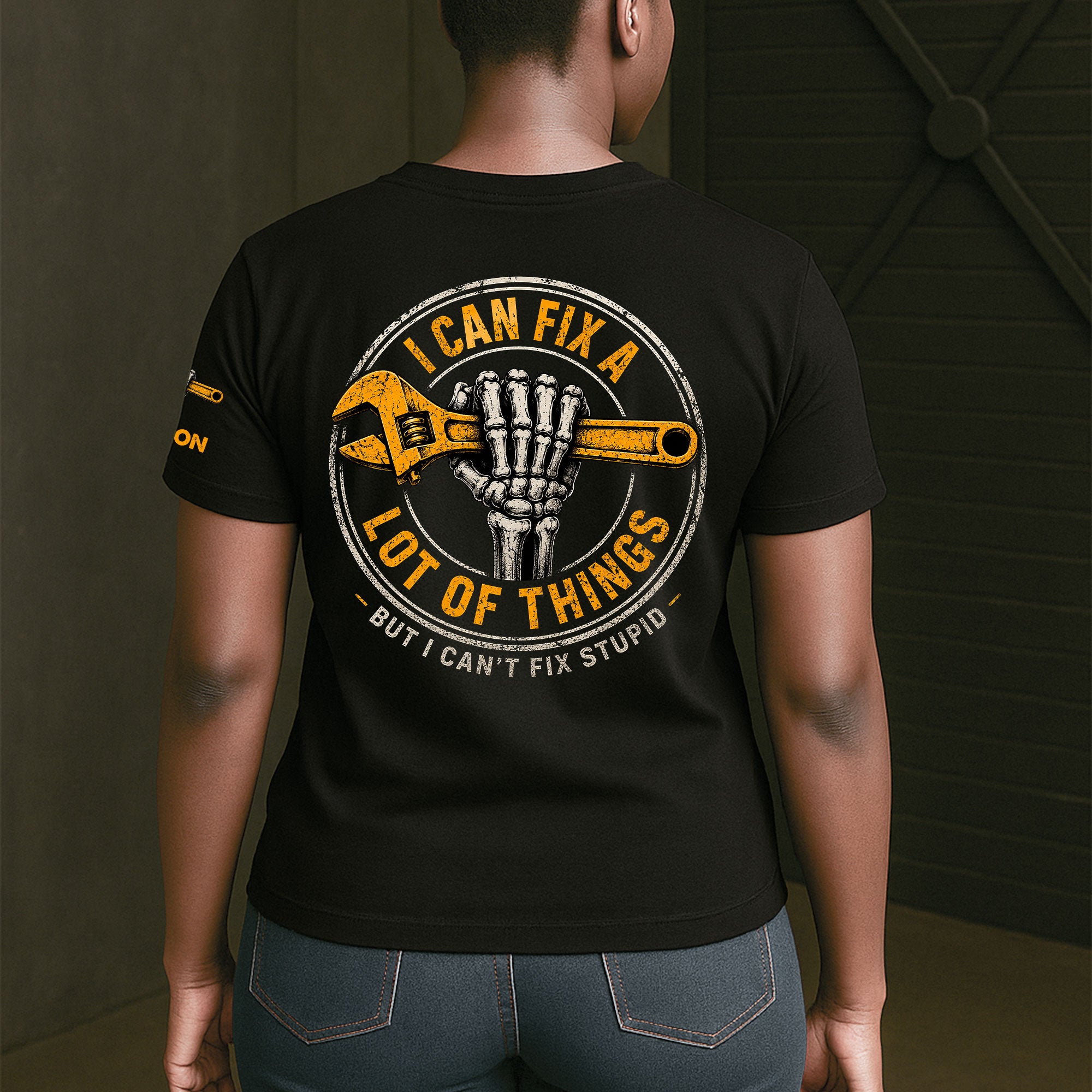 I-Can-Fix-A-Lot-Of-Things-But-I-Can't-Fix-Stupid-With-Name-On-Sleeve-Personalized-Shirt-4