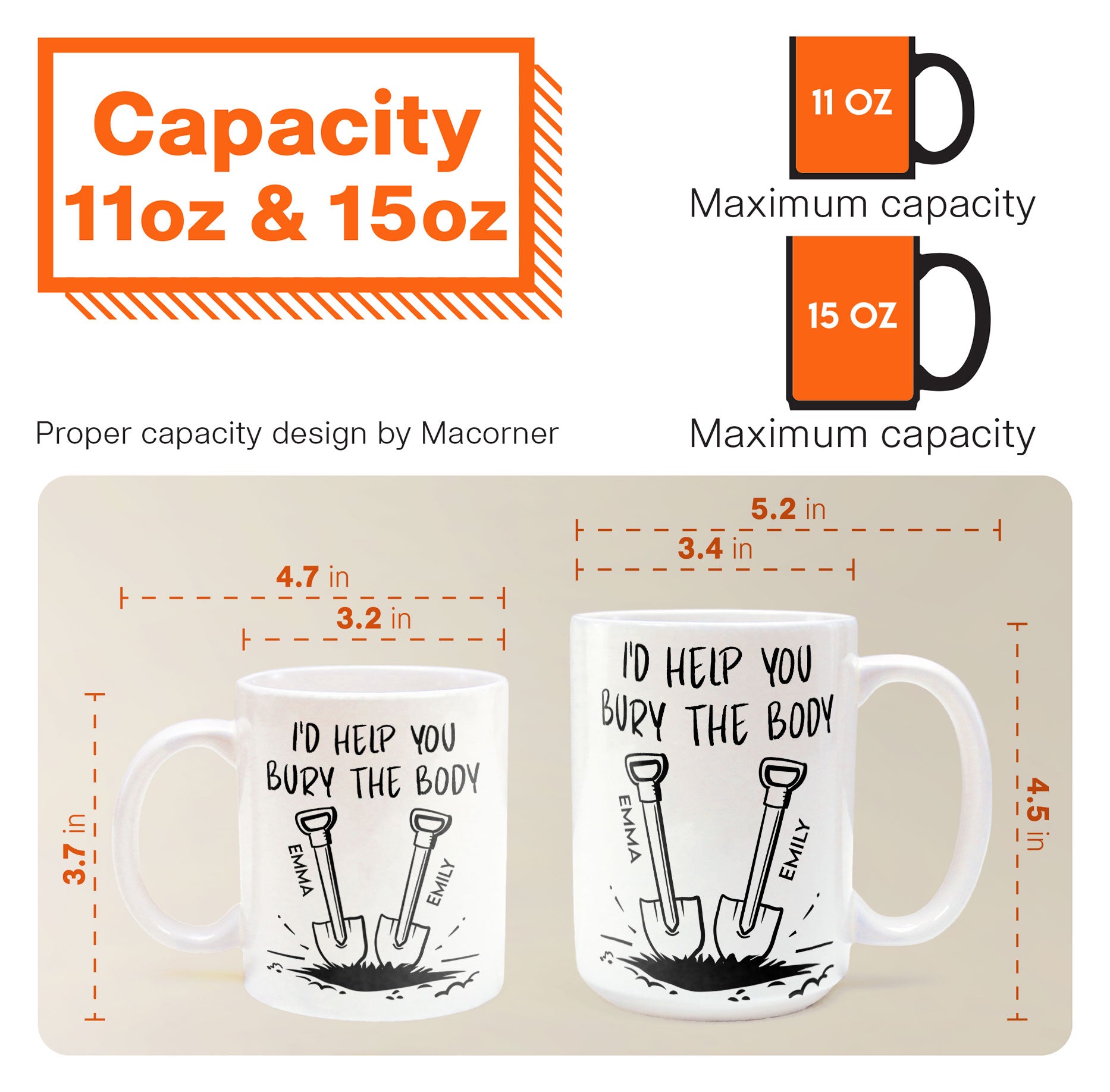 I'd Help You Bury The Body - Personalized Mug