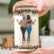 I'd Walk Through Fire For You, Sister - Personalized Clear Glass Cup