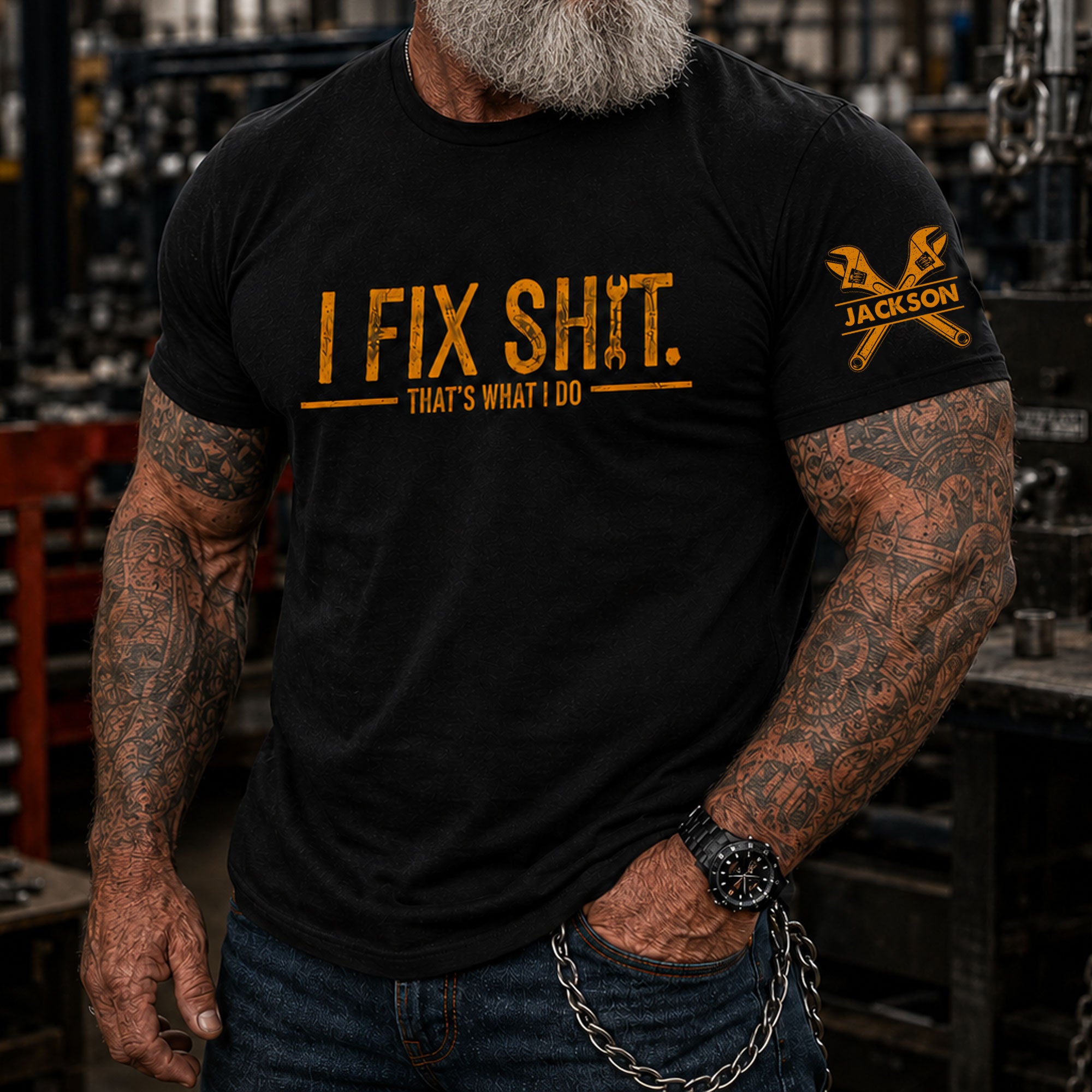 I-Fix-Sh!T-That's-What-I-Do-Funny-Gifts-For-Men,-Husband,-Dad,-Grandpa,-Mechanic-Handyman-Personalized-Shirt-5