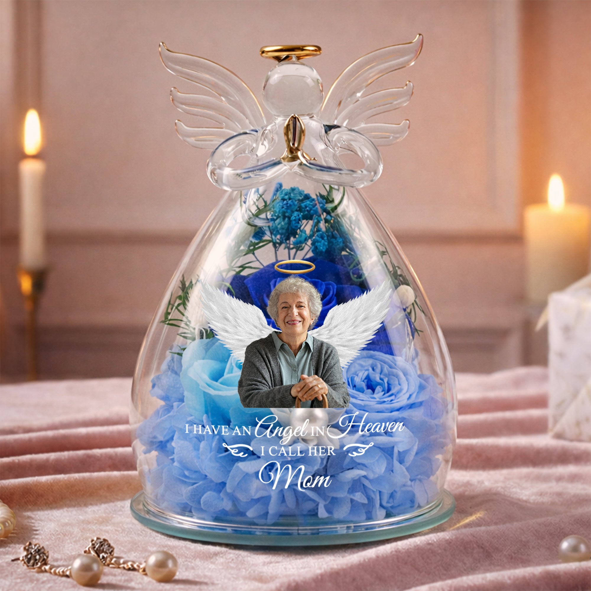 I-Have-An-Angel-In-Heaven-And-I-Call-Her-Mom-Personalized-Flower-In-Glass-Angel-Figurines-2