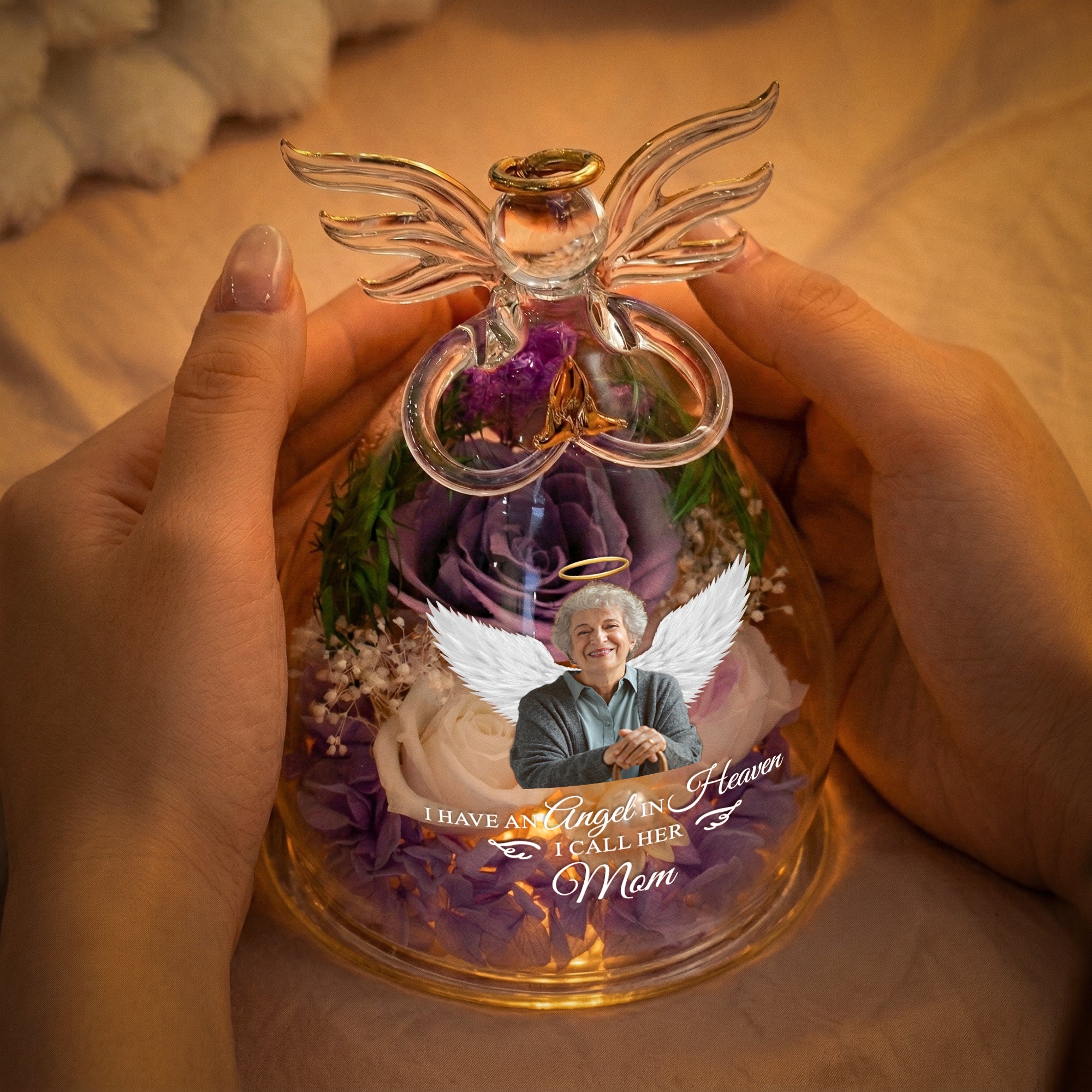 I-Have-An-Angel-In-Heaven-And-I-Call-Her-Mom-Personalized-Flower-In-Glass-Angel-Figurines-3
