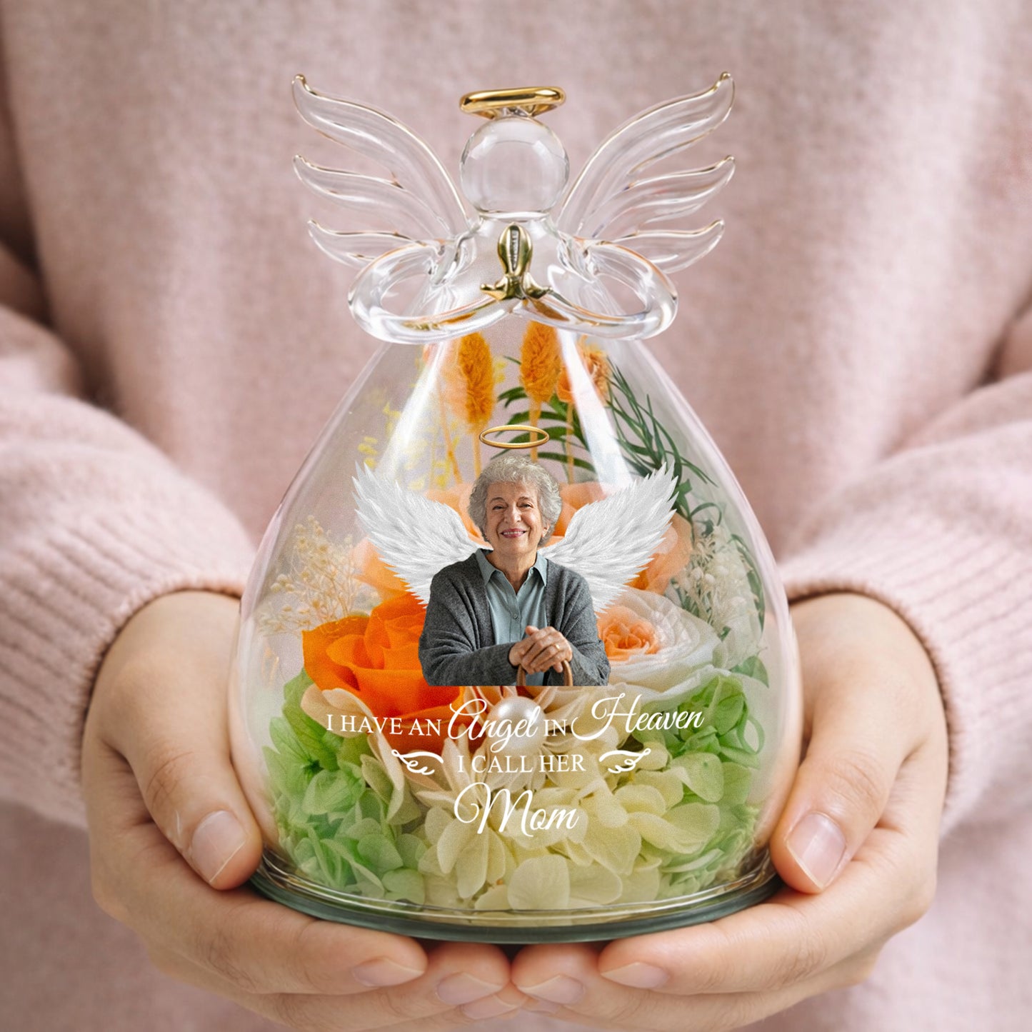 I-Have-An-Angel-In-Heaven-And-I-Call-Her-Mom-Personalized-Flower-In-Glass-Angel-Figurines-6
