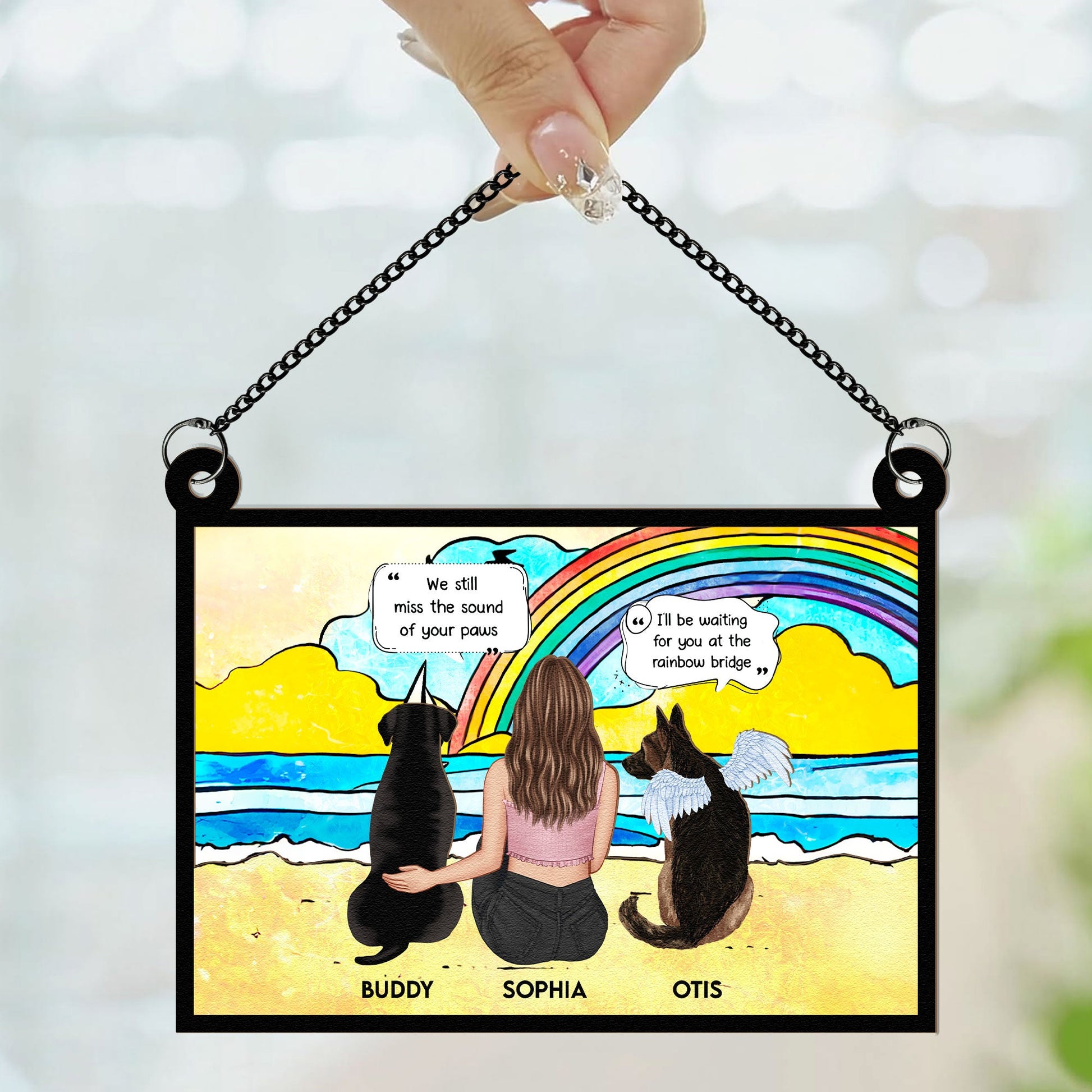 I'll Be Waiting For You - Personalized Window Hanging Suncatcher Ornament