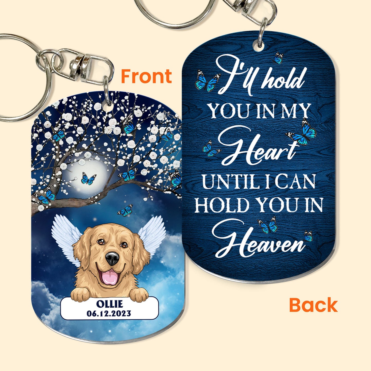 I'll Hold You In My Heart - Personalized Keychain