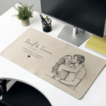 I-Love-You-Now-And-Always-Couple-Photo-Sketch-Line-Art-Personalized-Desk-Mat-2