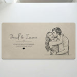 I-Love-You-Now-And-Always-Couple-Photo-Sketch-Line-Art-Personalized-Desk-Mat-3