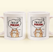 I'm A Cat Person - Cartoon Version - Personalized Mug