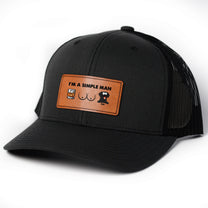 I'm A Simple Man - Personalized Leather Patch Hat