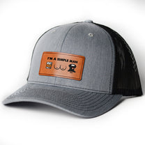 I'm A Simple Man - Personalized Leather Patch Hat