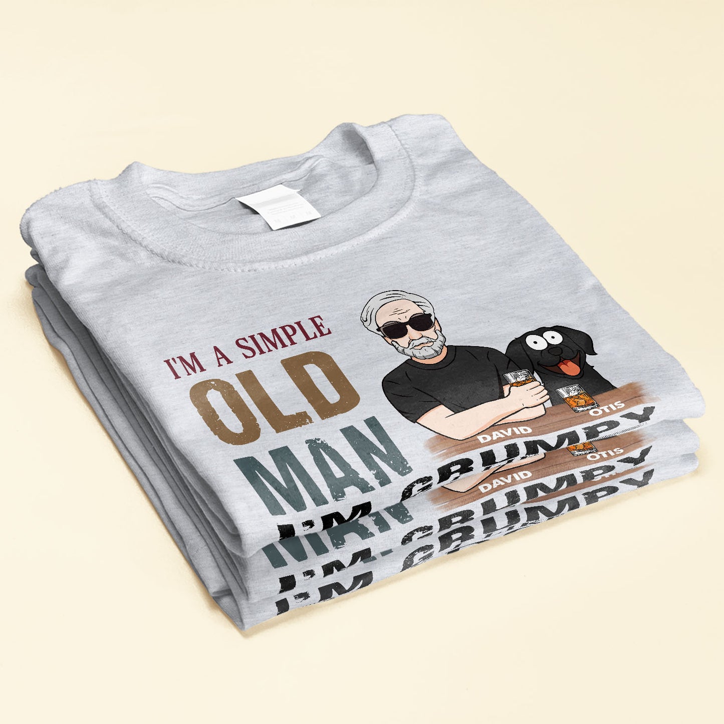 I'm A Simple Old Man - Dog Version - Personalized Shirt