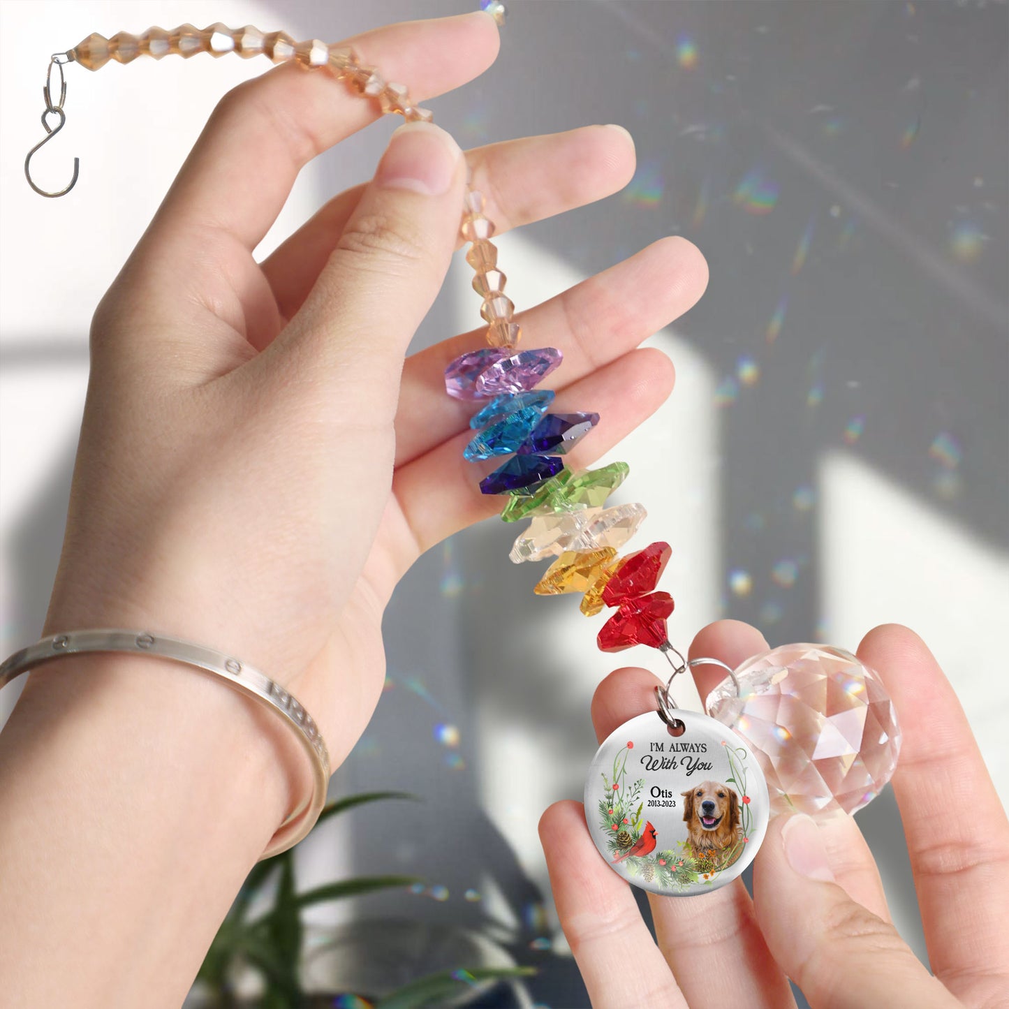 I'm Always With You - Personalized Photo Ball Prism Suncatcher