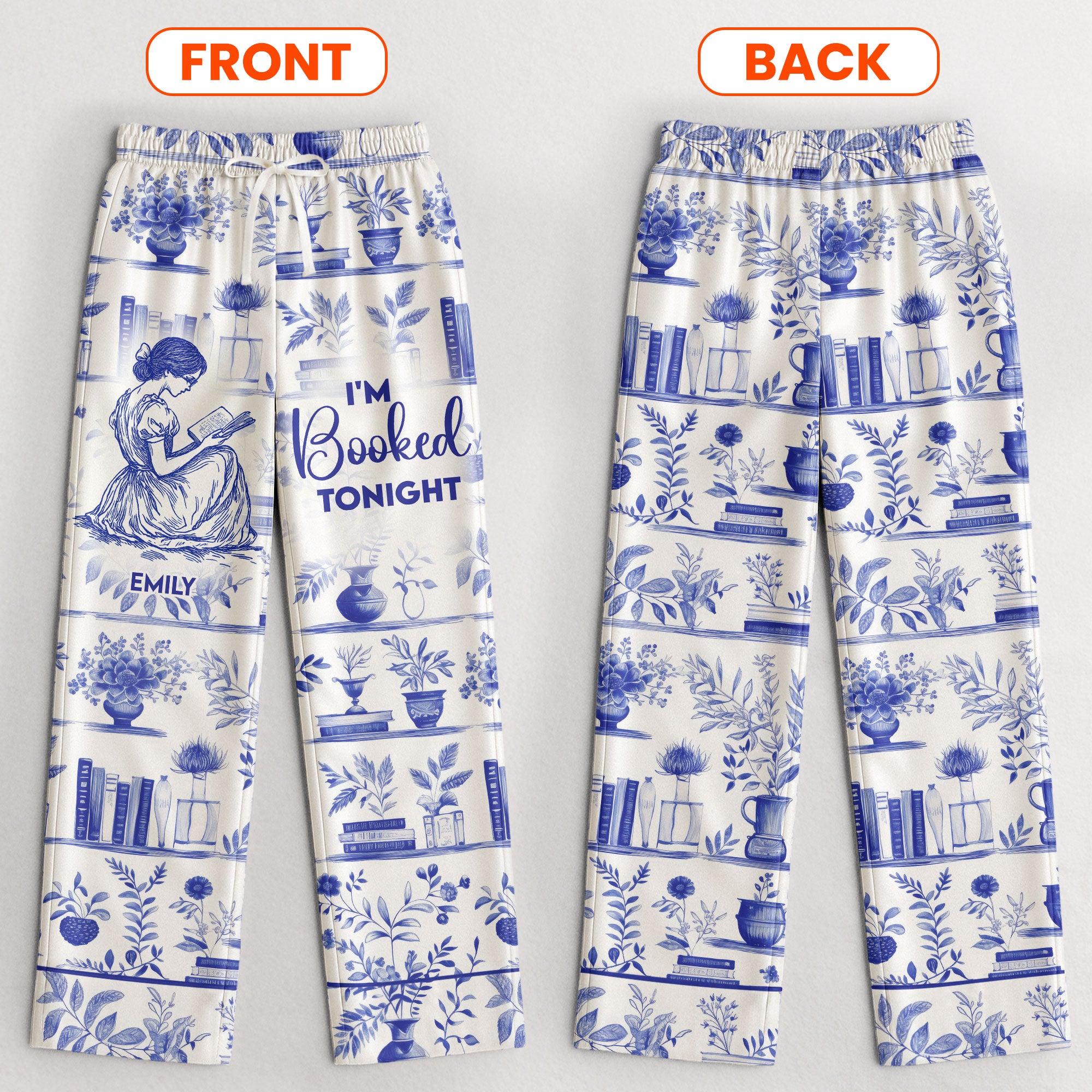 I'm Booked Tonight - Personalized Satin Pajama Pants