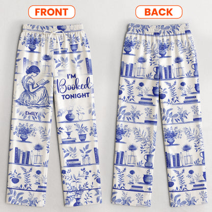 I'm Booked Tonight - Personalized Satin Pajama Pants