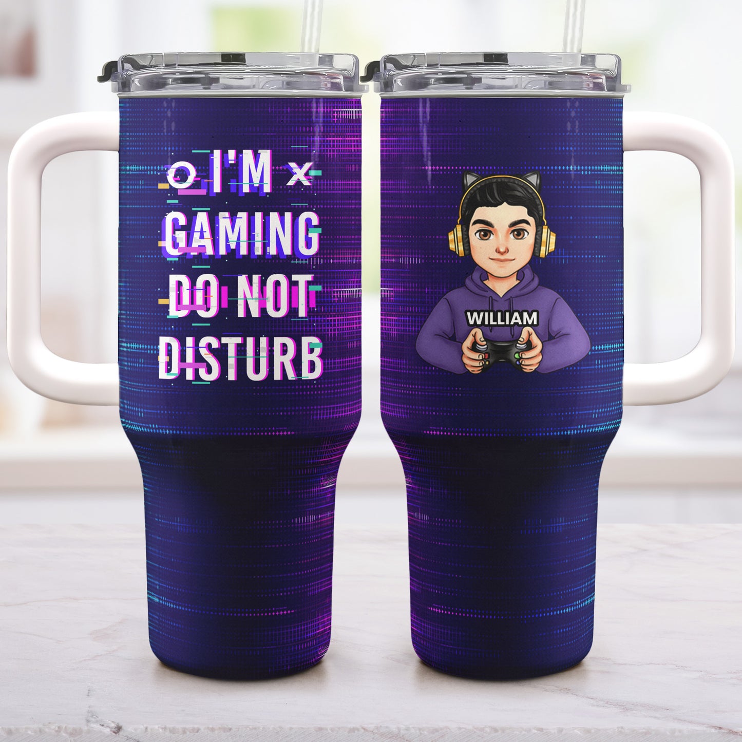 I'm Gaming Do Not Disturb - Personalized 40oz Tumbler With Straw