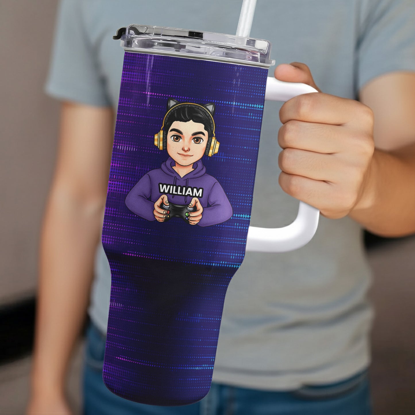 I'm Gaming Do Not Disturb - Personalized 40oz Tumbler With Straw
